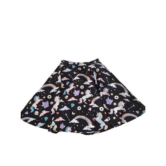 Unicorn Skirt Stretch fabric knee length comfortable skirt rainbows size M\ - Picture 1 of 1